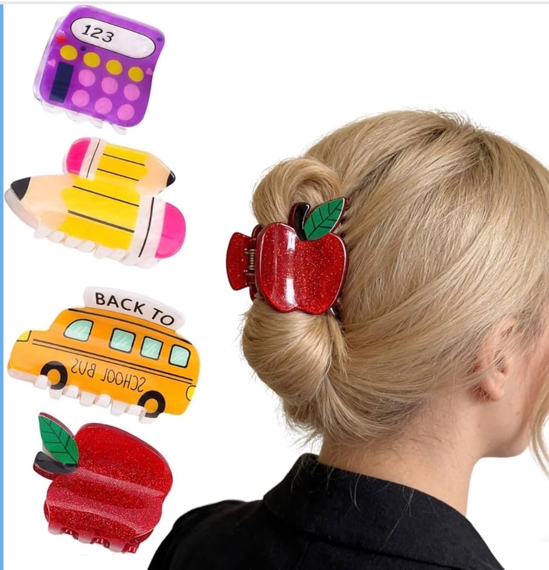 Lindas Pinzas para el cabello para profes - diversos modelos